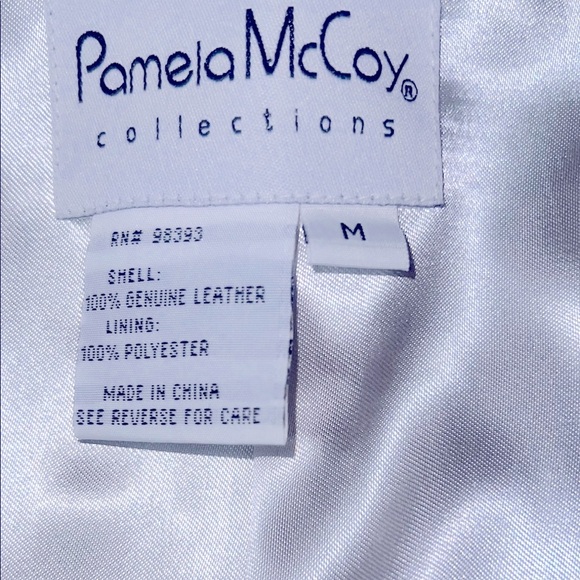 Pamela McCoy White‎ Leather Jacket with Vintage Perforations - Picture 5 of 16